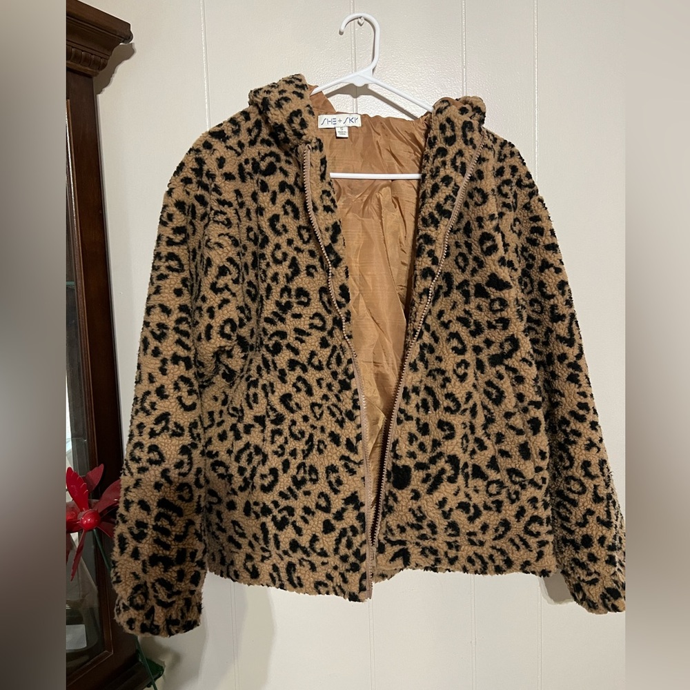 Cheetah print coat